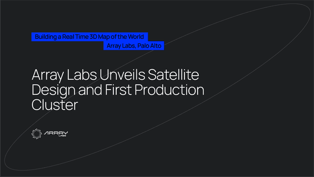 Space-Based Radars | Array Labs, Inc. | Silicon Valley